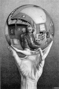 Self Portrait in Spherical Mirror by M. C. Escher